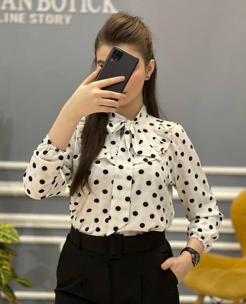 عکس شومیز خال خالی