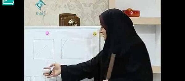 عکس آموزش دوخت مقنعه خبرنگاری توسط خانم عمرانی