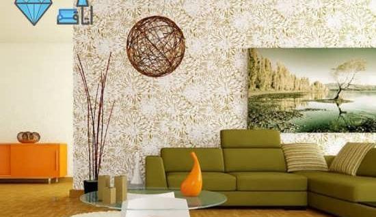 عکس کاغذ دیواری پذیرایی جدید