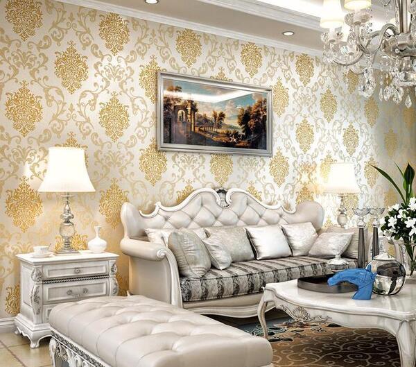 عکس کاغذ دیواری پذیرایی جدید