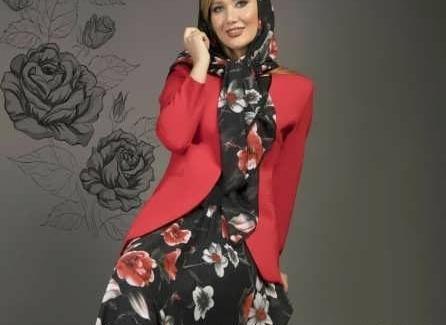 عکس دامن حریر گلدار