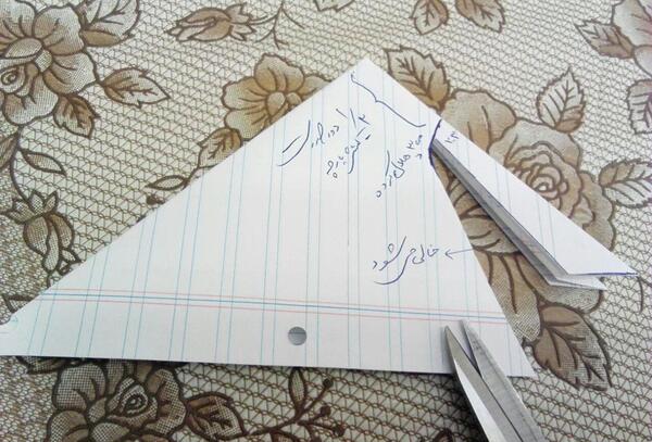 عکس آموزش دوخت مقنعه کرواتی خانم عمرانی