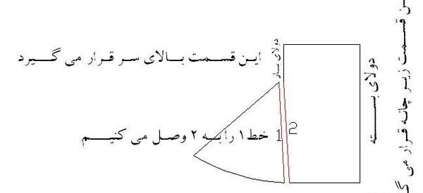 عکس آموزش دوخت مقنعه کرواتی خانم عمرانی