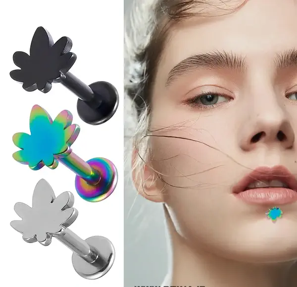 عکس پیرسینگ لب و بینی