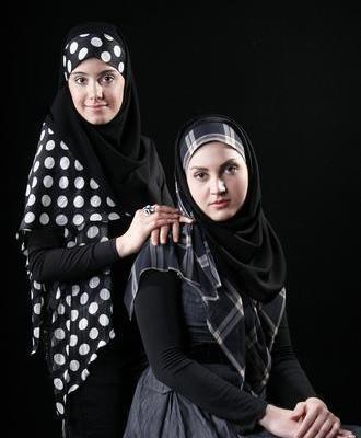 عکس آموزش دوخت مقنعه شال دار