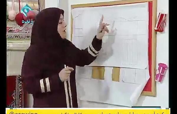 عکس آموزش دوخت مقنعه شال دار