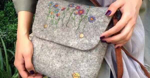 عکس کیف دستی نمدی