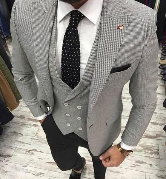 عکس کت شلوار طوسی