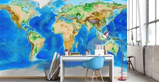 عکس کاغذ دیواری نقشه جهان