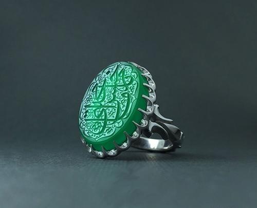 عکس انگشتر عقیق سبز