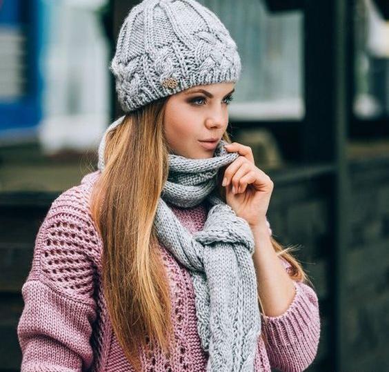 عکس شال گردن دخترانه بافتنی