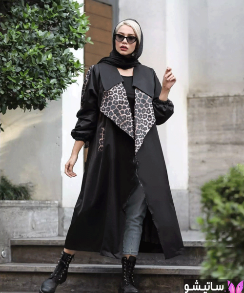 عکس بارانی چرم زنانه