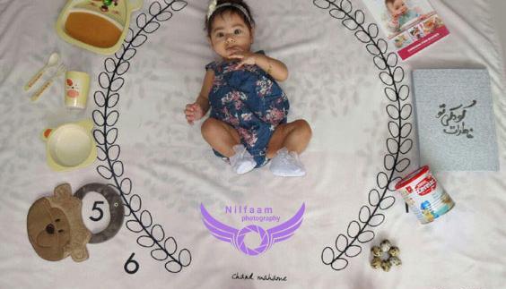 عکس نوزاد پنج ماهه دختر
