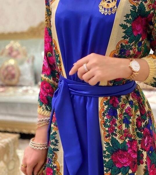 عکس پیراهن گلابتونی بندری