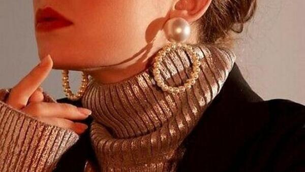 عکس گوشواره حلقه ای در گوش