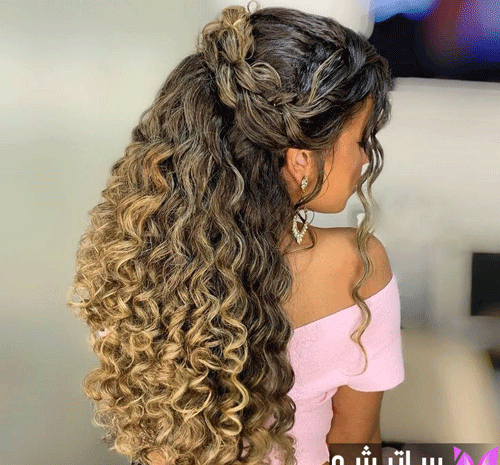 عکس مدل مو فر دخترانه مجلسی