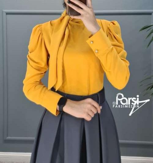 عکس شومیز یقه کراواتی