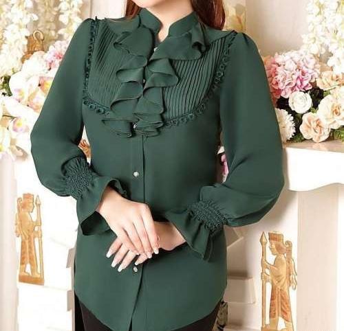 عکس شومیز یقه کراواتی