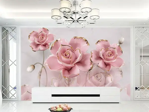 عکس کاغذ دیواری سه بعدی برای پشت تلویزیون