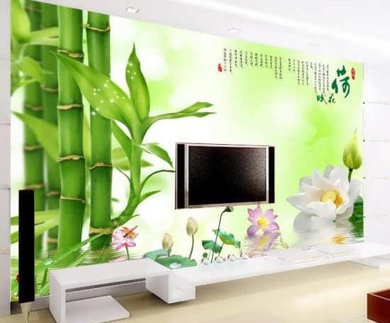 عکس کاغذ دیواری سه بعدی برای پشت تلویزیون