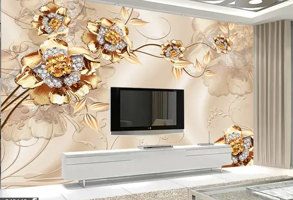 عکس کاغذ دیواری سه بعدی برای پشت تلویزیون