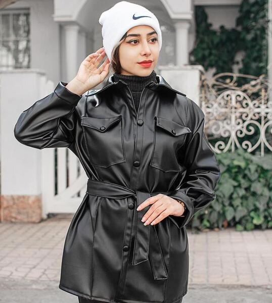 عکس پالتو چرم کوتاه