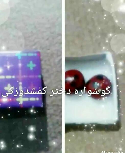 عکس گوشواره دختر کفشدوزکی
