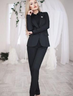 عکس کت و شلوار زنانه مشکی