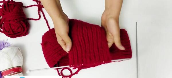 عکس شال گردن بافتنی ساده