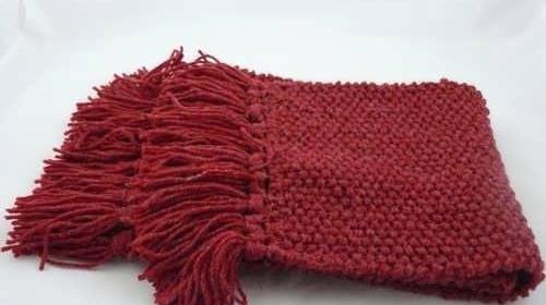 عکس شال گردن بافتنی ساده