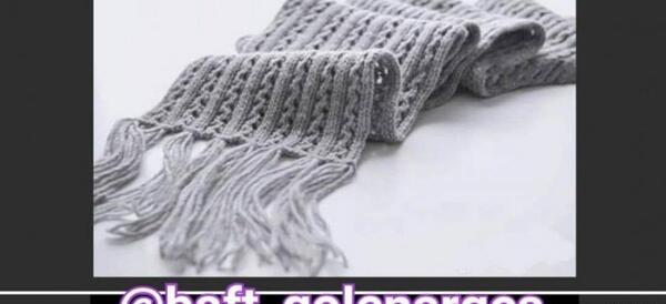 عکس شال گردن بافتنی ساده
