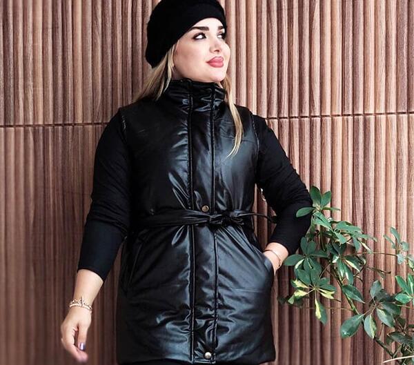 عکس پافر چرم مشکی