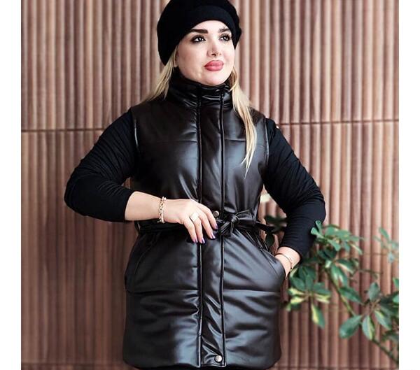 عکس پافر چرم مشکی