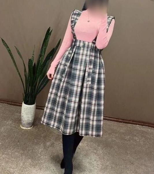 عکس مدل سارافون چهارخونه پاییزی
