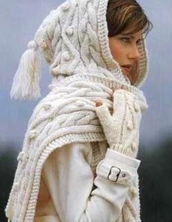 عکس مقنعه بافتنی