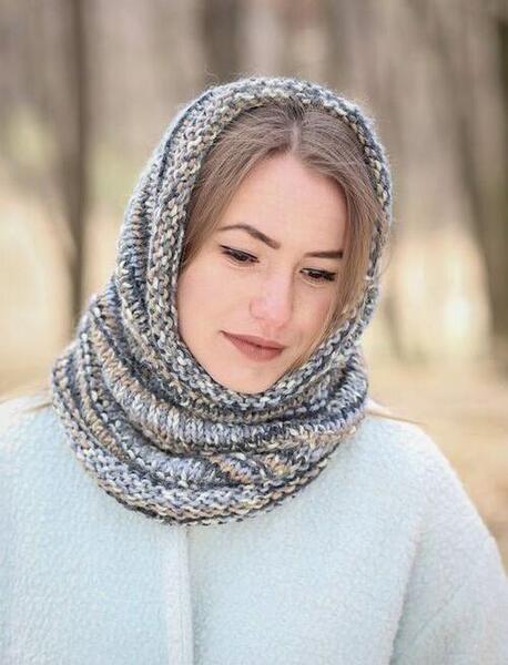 عکس مقنعه بافتنی