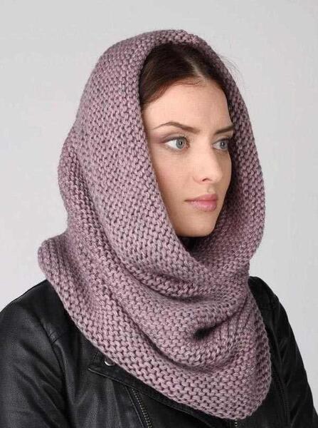 عکس مقنعه بافتنی
