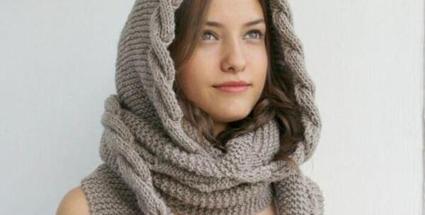 عکس مقنعه بافتنی