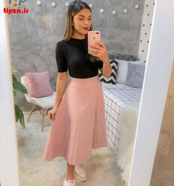 عکس شومیز و دامن کوتاه
