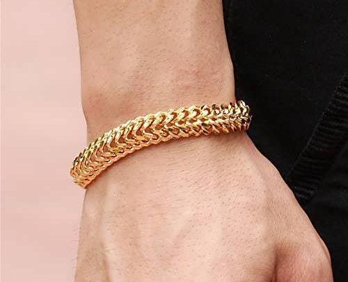 عکس دستبند طلا مردانه