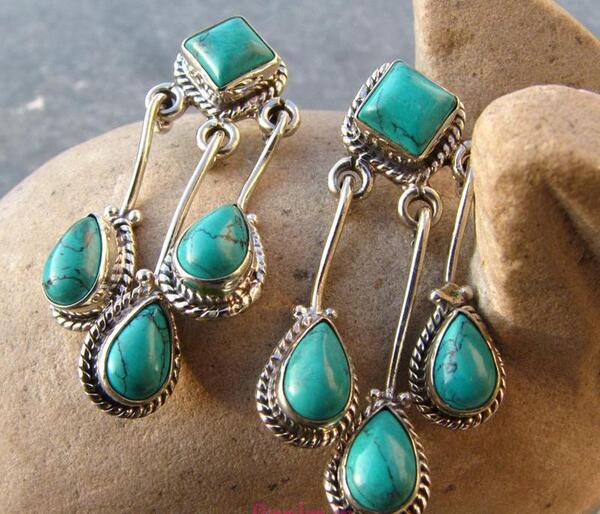 عکس گوشواره فیروزه