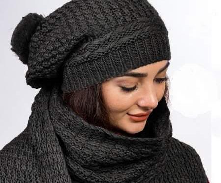 عکس شال و کلاه بافتنی