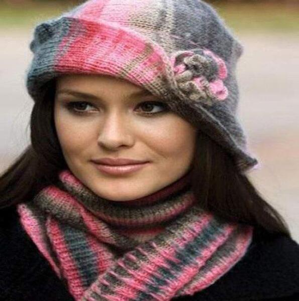 عکس شال و کلاه بافتنی