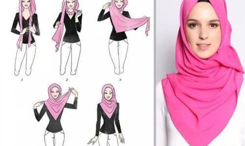 عکس بستن روسری عربی