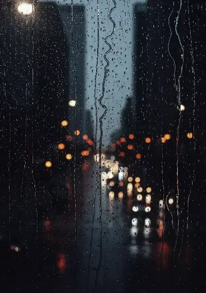 عکس غروب بارانی