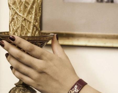 عکس دستبند چرم طلا دخترانه