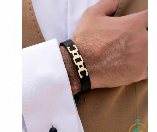 عکس دستبند چرم طلا دخترانه