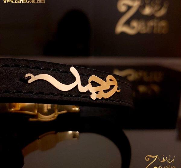 عکس دستبند چرم طلا دخترانه