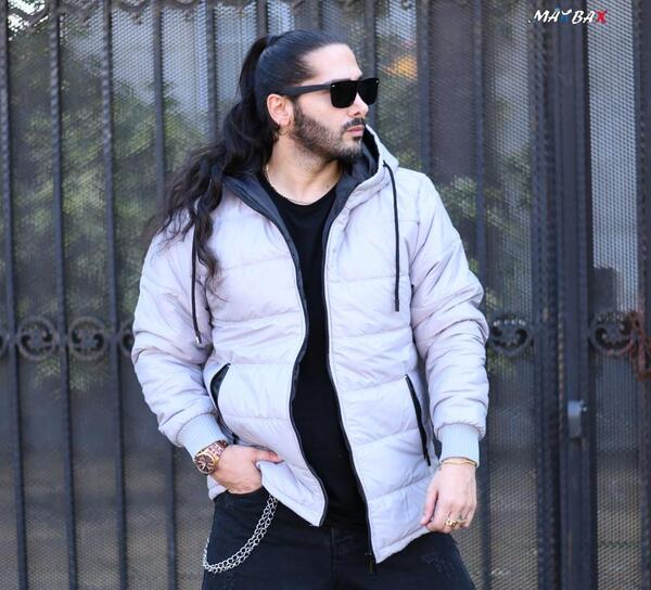 عکس کاپشن طوسی