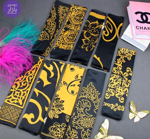عکس روسری نخی مشکی